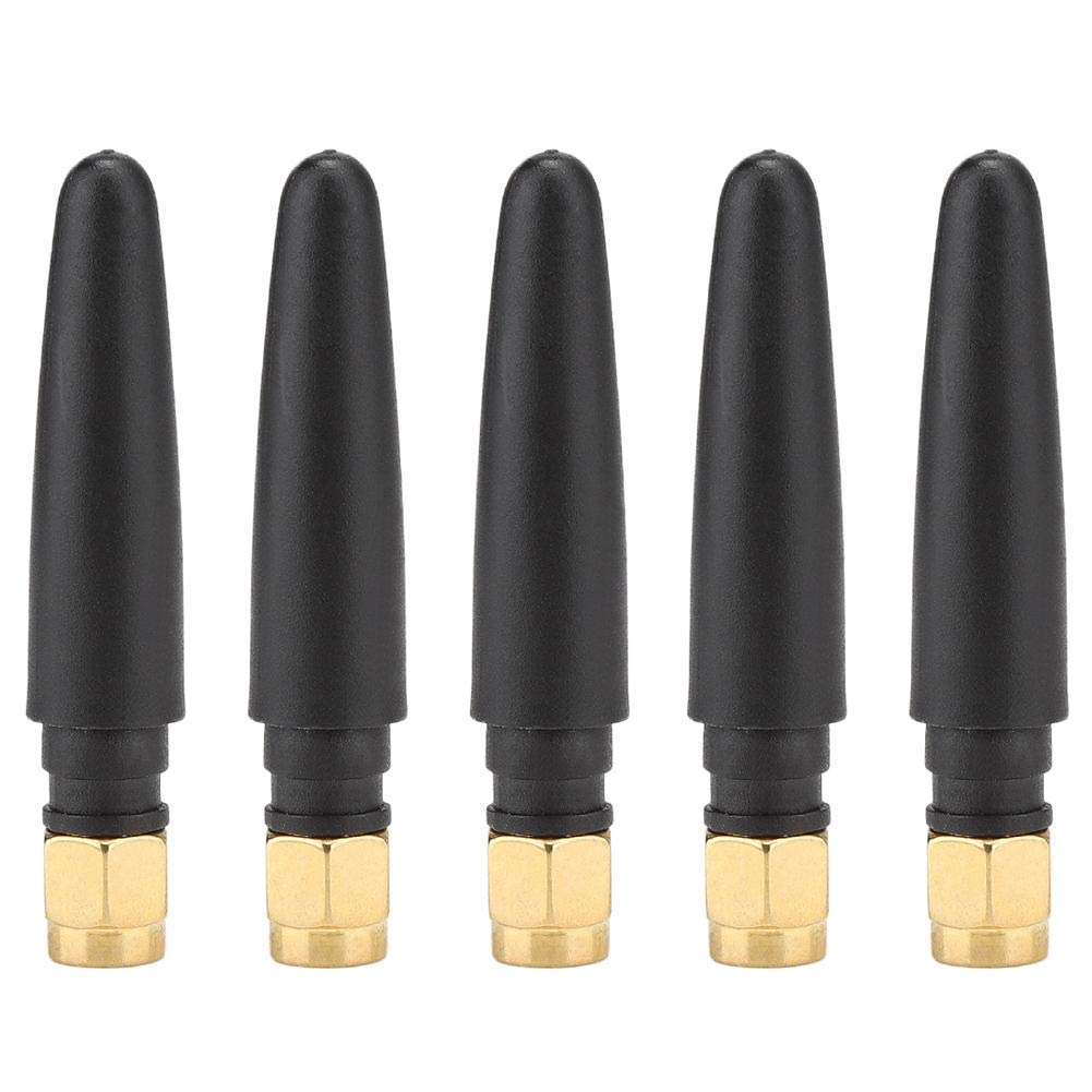 5 PCS SMA 2.4GHZ 3DBI Antenna Internal Antenna Anti-Interference 5cm for Network Card, Module (Straight SMA Female)