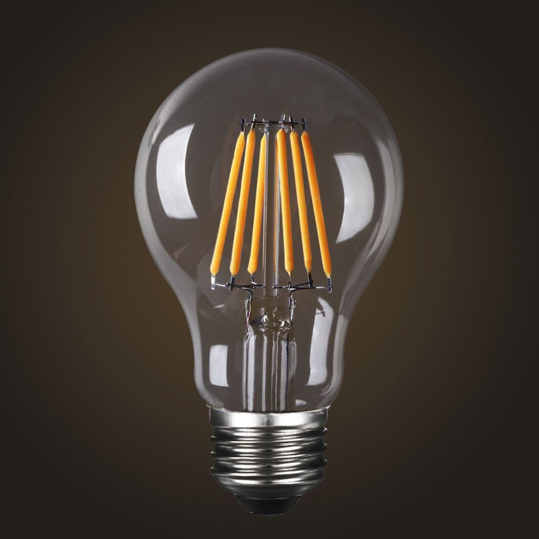 YFXRLIGHT Vintage Edison LED Bulb, Dimmable 6W A19 Antique LED Bulb, 60 Watt Equivalent for Ceiling Fan and Pendant Lighting, E26 Clear Glass Cover