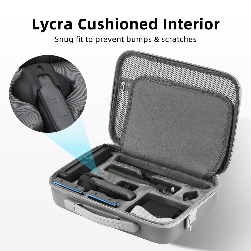 Carrying Hard Case for Insta360 X5, Dual Layer Protective Travel Bag for Insta 360 X4/ X4 Air Camera Basic Bundle Battery Charge Accessories Bullet