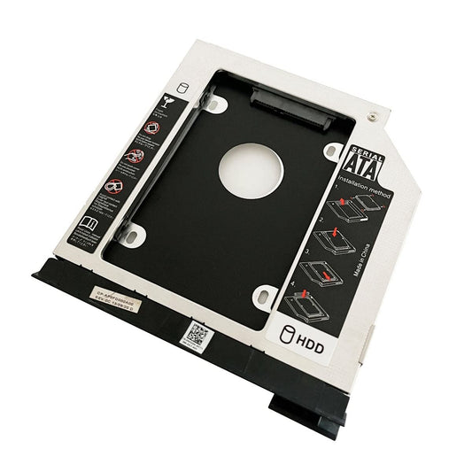 2nd HDD SSD Hard Drive Optical Bay Caddy Frame Tray Frame for Dell Latitude E6320 E6420 E6520 E6330 E6430 E6530 Modular Bay with Bezel + Ejector Latch