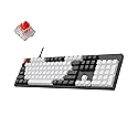 Keychron C2 Full Size 104 Keys Wired Mechanical Gaming Keyboard for Mac Layout with Gateron G Pro Red Switch/White LED Backlight/Double Shot ABS