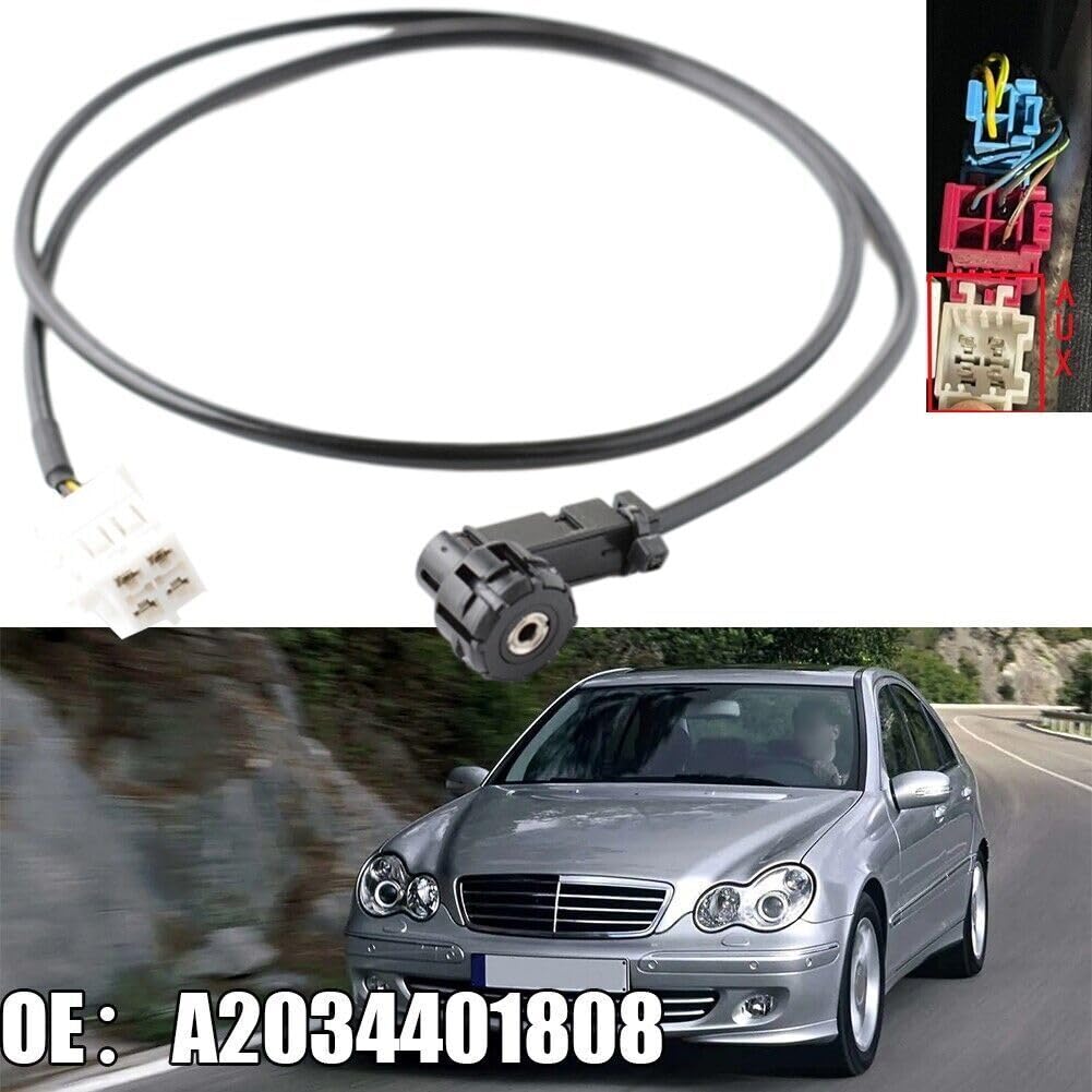 Aux Input Radio Cable A2034401808 for Mercedes for Benz C Class W203 2000-2007