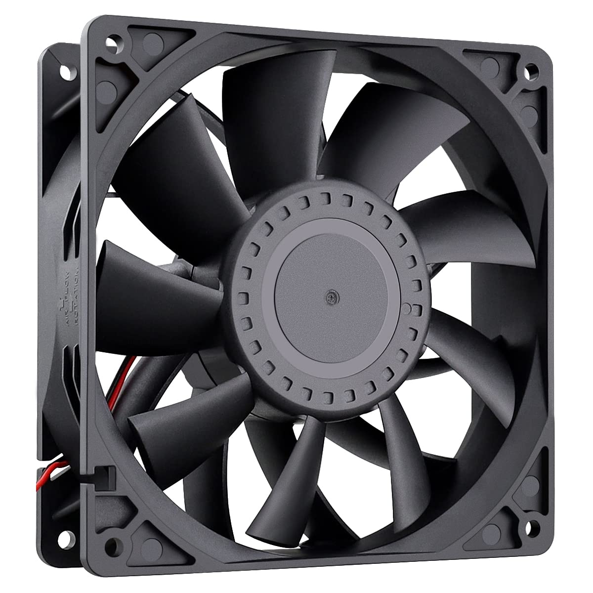 Wathai 140mm x 38mm Case Fan 12V Exhaust Fan Dual Ball High Airflow 220CFM 3000RPM DC High Static Pressure CFM Fan for DIY Project Ventilation Cooling