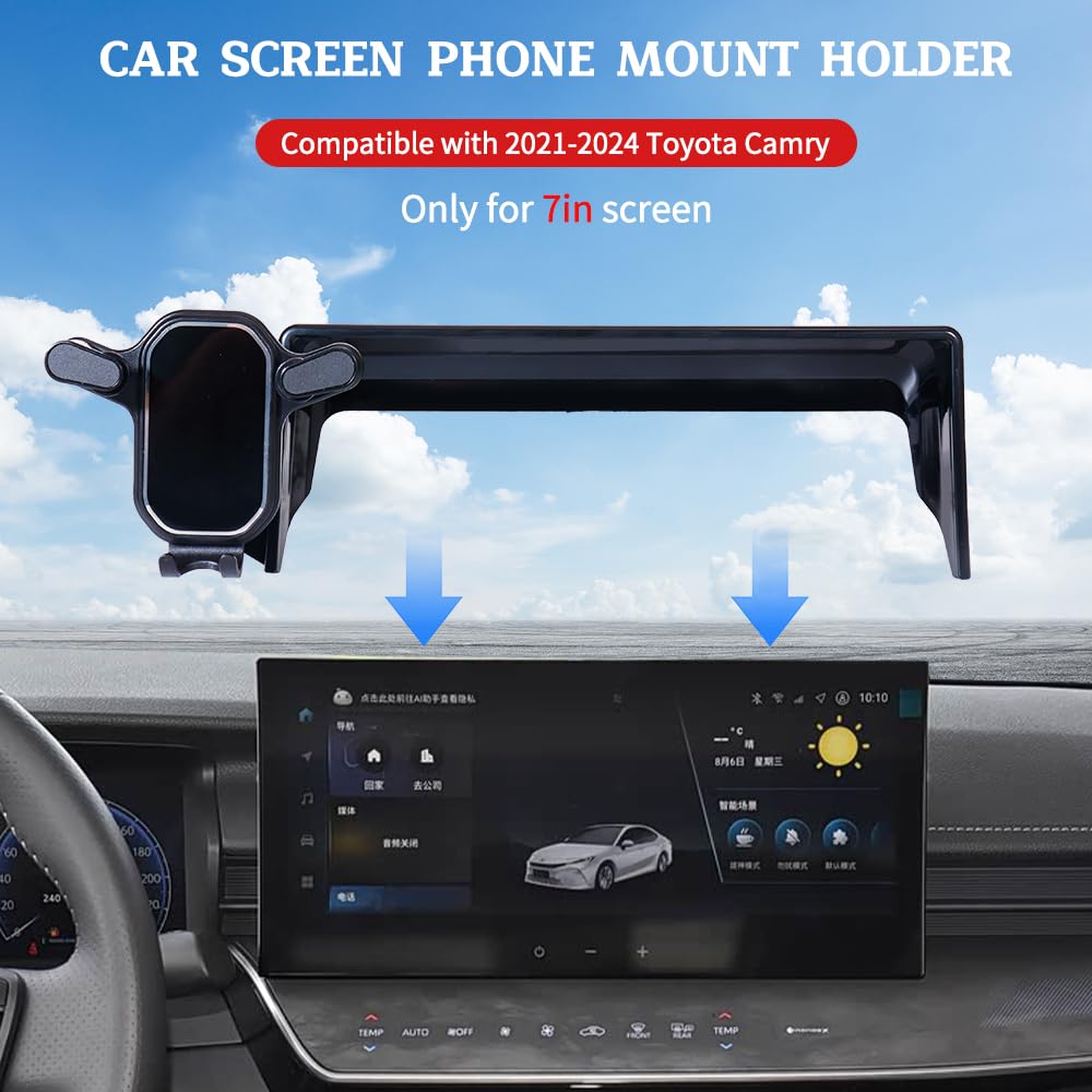 Swifeather for Toyota Camry Phone Holder Mount 2024 2023 2022 2021 Accessories Accessory, Car Phone Holder Mount Compatible with Toyota Camry 7"