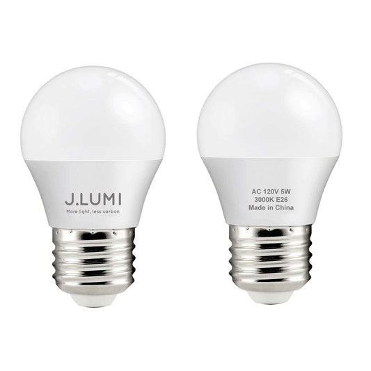 J.LUMI BPC4503 LED Light Bulbs 3W (25 Watt Equivalent), G40 Light Bulbs, 3000K Warm, E26 Base, LED Bulbs for Bed Side Lamps, Refrigerator, NOT