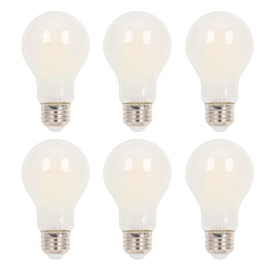 Westinghouse Lighting 5326020 6.5 Watt (60 Watt Equivalent) A19 Dimmable Soft White Filament LED Light Bulb, Medium Base, 6 Pack