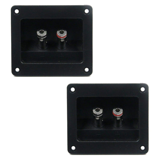 T Tulead Square Speaker Box Terminal Spring Cup Connector Double Binding Post Cable Audio Terminal Cup Pack of 2 with Screws