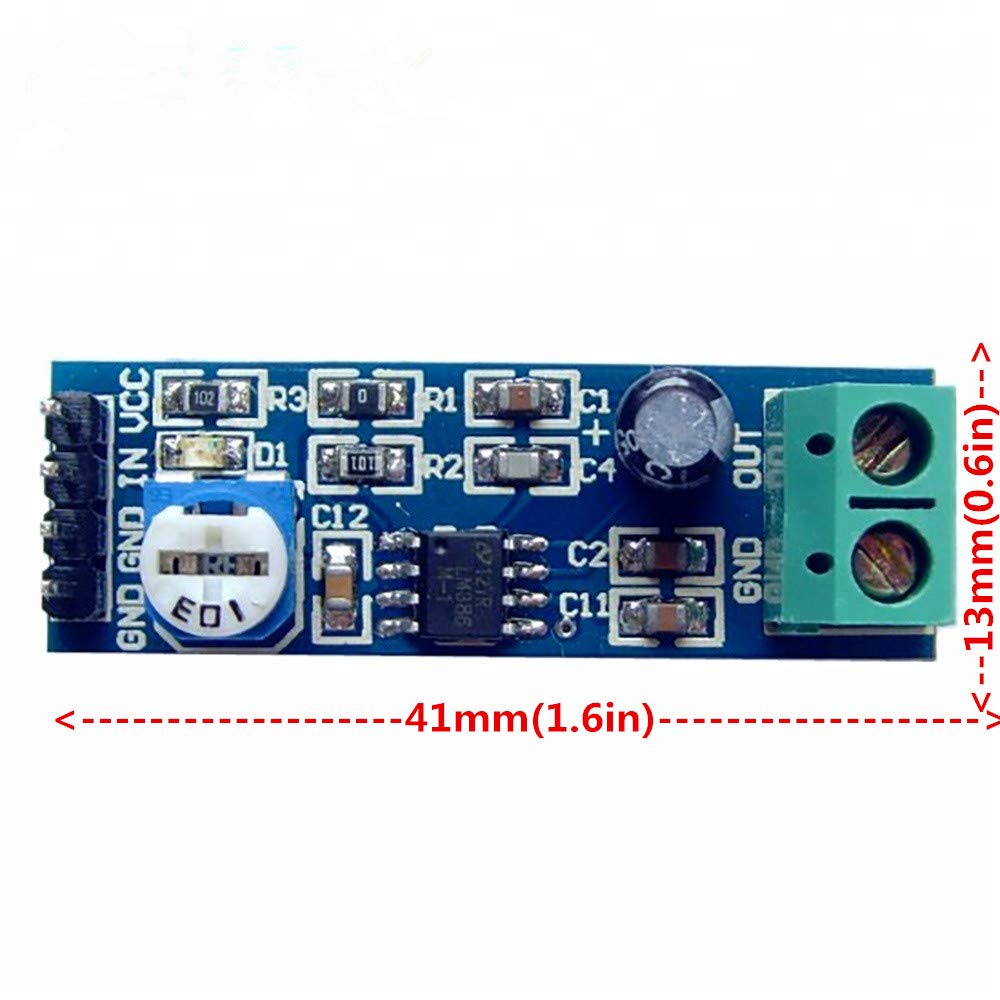 Ardest 200 Times Gain LM386 Audio Amplifier Amplitude Module Board with Adjustable Resistance Control Potentiometer for Arduino Raspberry Pi or