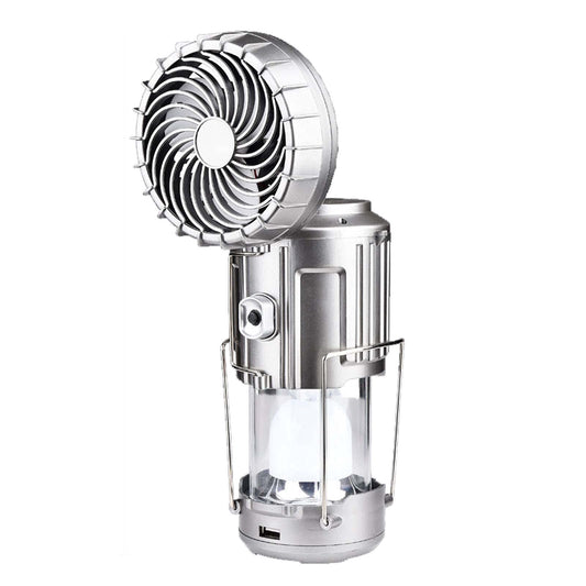 6 in 1 Portable Outdoor LED Camping Lantern with Fan, Waterproof Multi-Function Lanterns, USB Rechargeable Personal Fan,for Hiking Camping Hunting