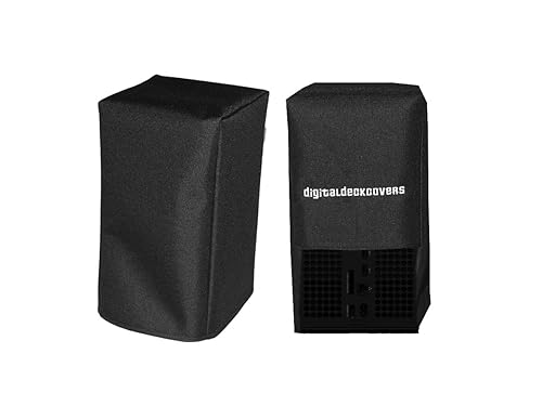 DigitalDeckCovers Dust Cover for XBox Series X (Vertical) Gaming System Protector [Antistatic, Water Resistant, Premium Fabric, Black]