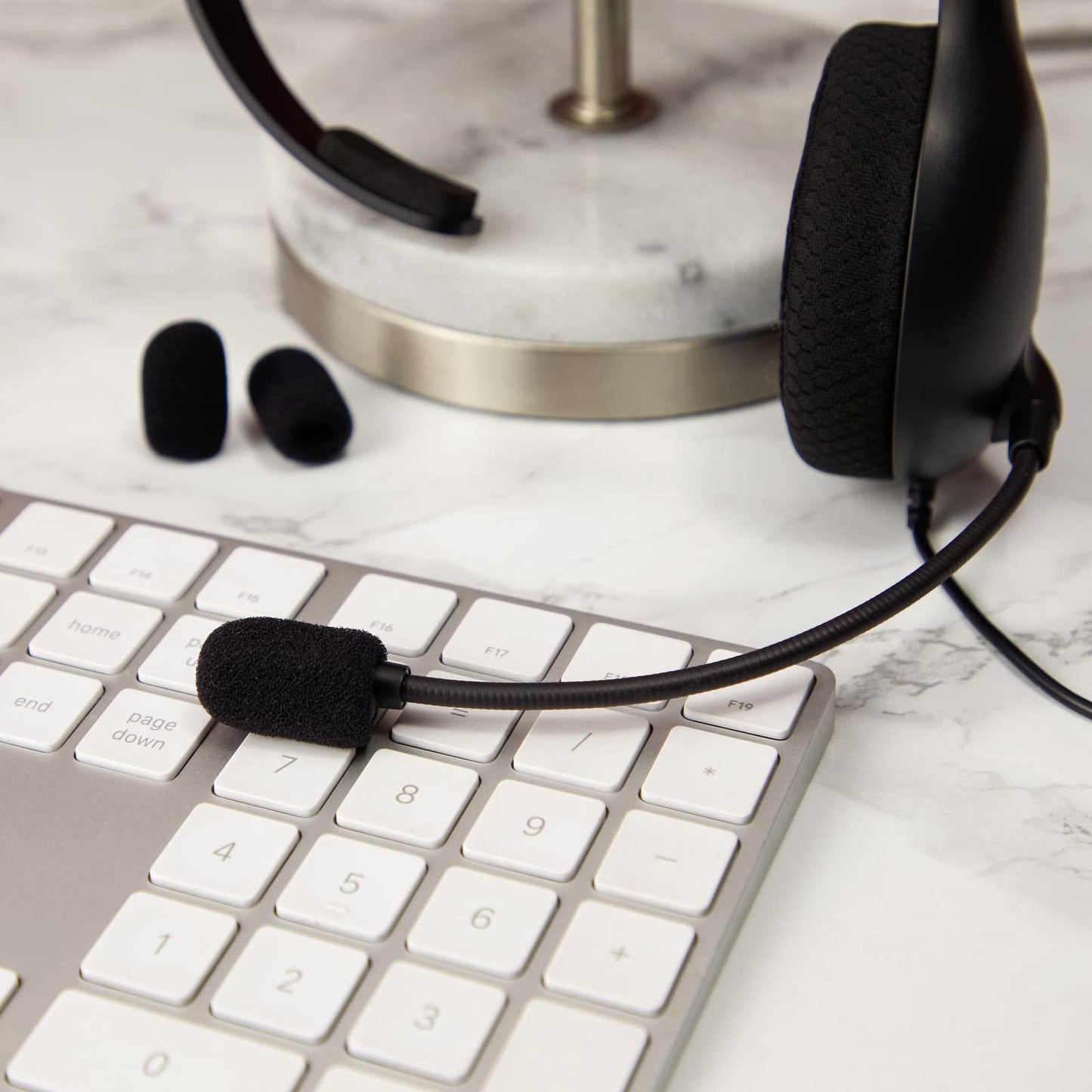 Juvale Headset Microphone Foam Windscreens - Noise Reduction Microphone Windscreens - Wind Muff for Mic Shield & Lapel Mic Covers - Pack of 24, 0.8