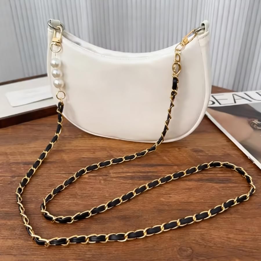 ARFUKA Leather Woven Metal Phone Lanyard Crossbody Anti-Theft Cell Phone Strap, Universal Fits All Phone Cases, Stylish Daily Phone Accessory