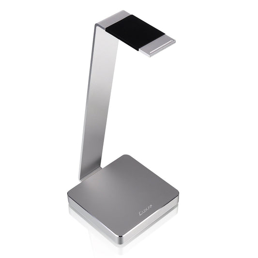LUXA2 E-One Silver Solid-Metal Aluminum Universal Gaming Headphone Stand/Hanger/Holder for Beats, Senheiser, Sony, Bose, Philips, Audio-Technica…