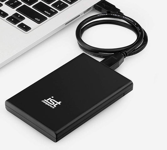 Ultra Slim 1TB Portable External Hard Drive, USB 3.0, Black, Compatible with Mac, PC Computer Desktop Workstation PC Laptop (Black, 1TB)