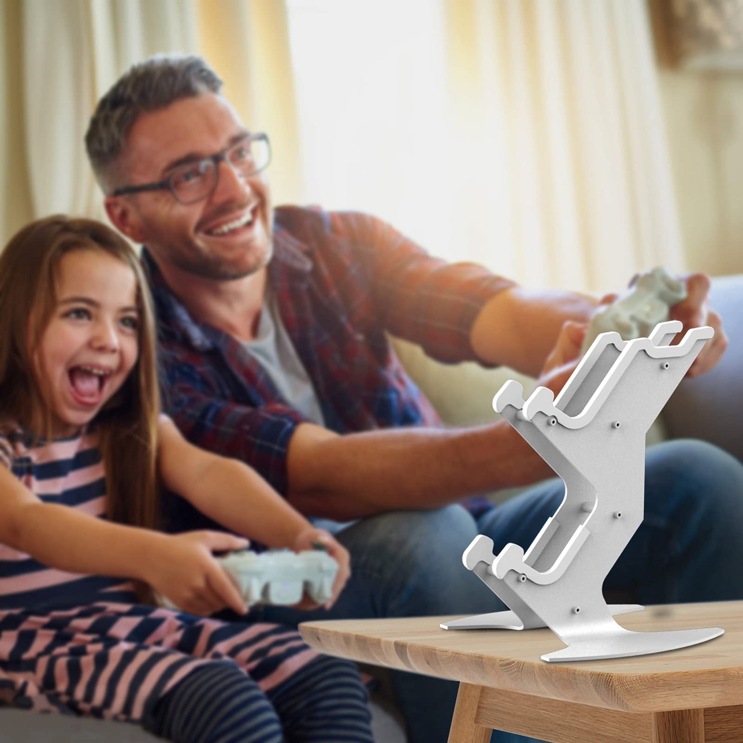 NBCP Controller Holder, Game Controller Headset Stand for Xbox Series X S/Xbox one / PS5 / PS4 / NS/PC/Headset, Aluminum Metal Headset Mount Universal