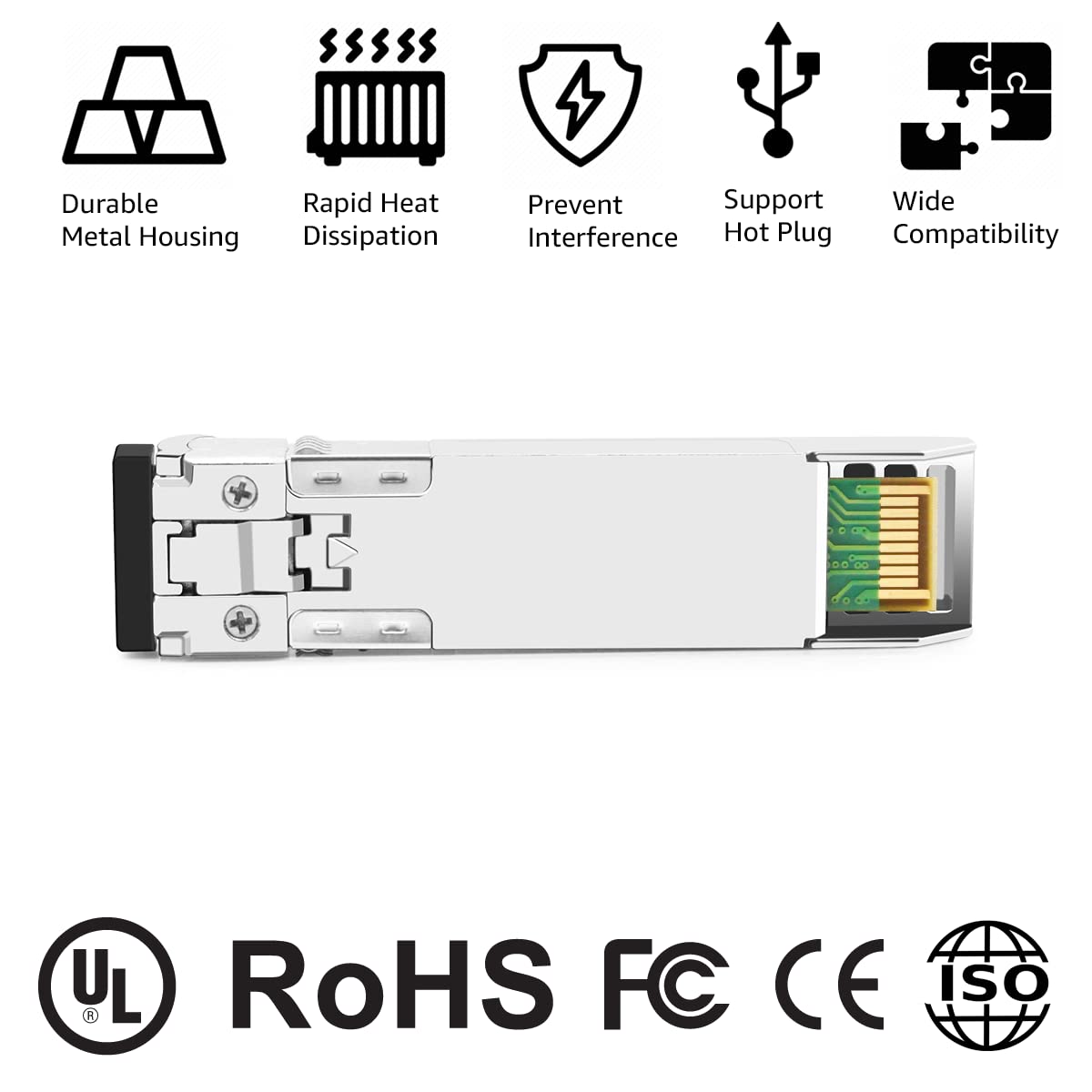 OPSTRAN 10GBASE-SR SFP+ Optical Transceiver Module Compatible with HPE BladeSystem 455883-B21 850nm 300m DDM Duplex LC MMF