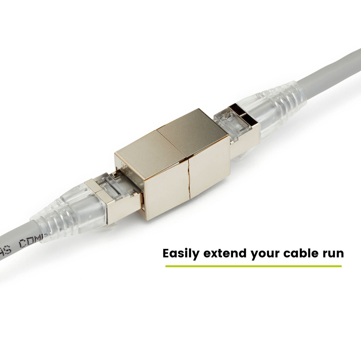 TRUE CABLE Shielded Cat6A Inline Coupler, 2 Pack, Female to Female RJ45 Keystone Couplers PoE++ 100W, UL Listed, ETL Verified, ANSI/TIA 568-2.D, 10G