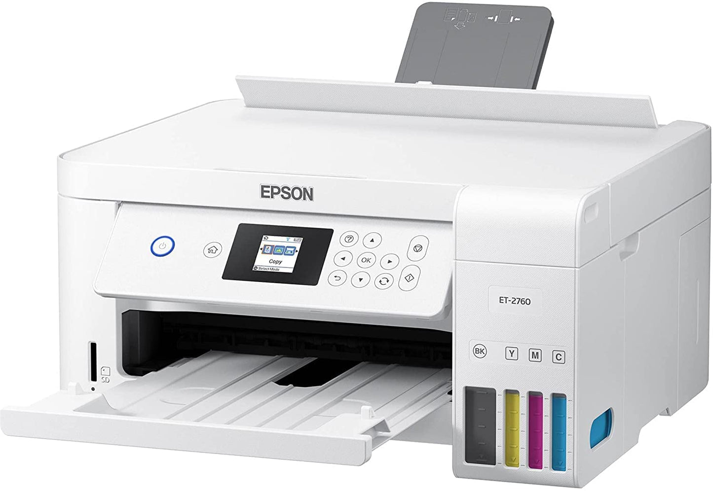 Epson EcoTank ET 2760 Wireless Color Inkjet Cartridge-Free All-in-One Supertank Printer, Mobile Print, Copy Scan, Auto 2-Sided Printing, Voice