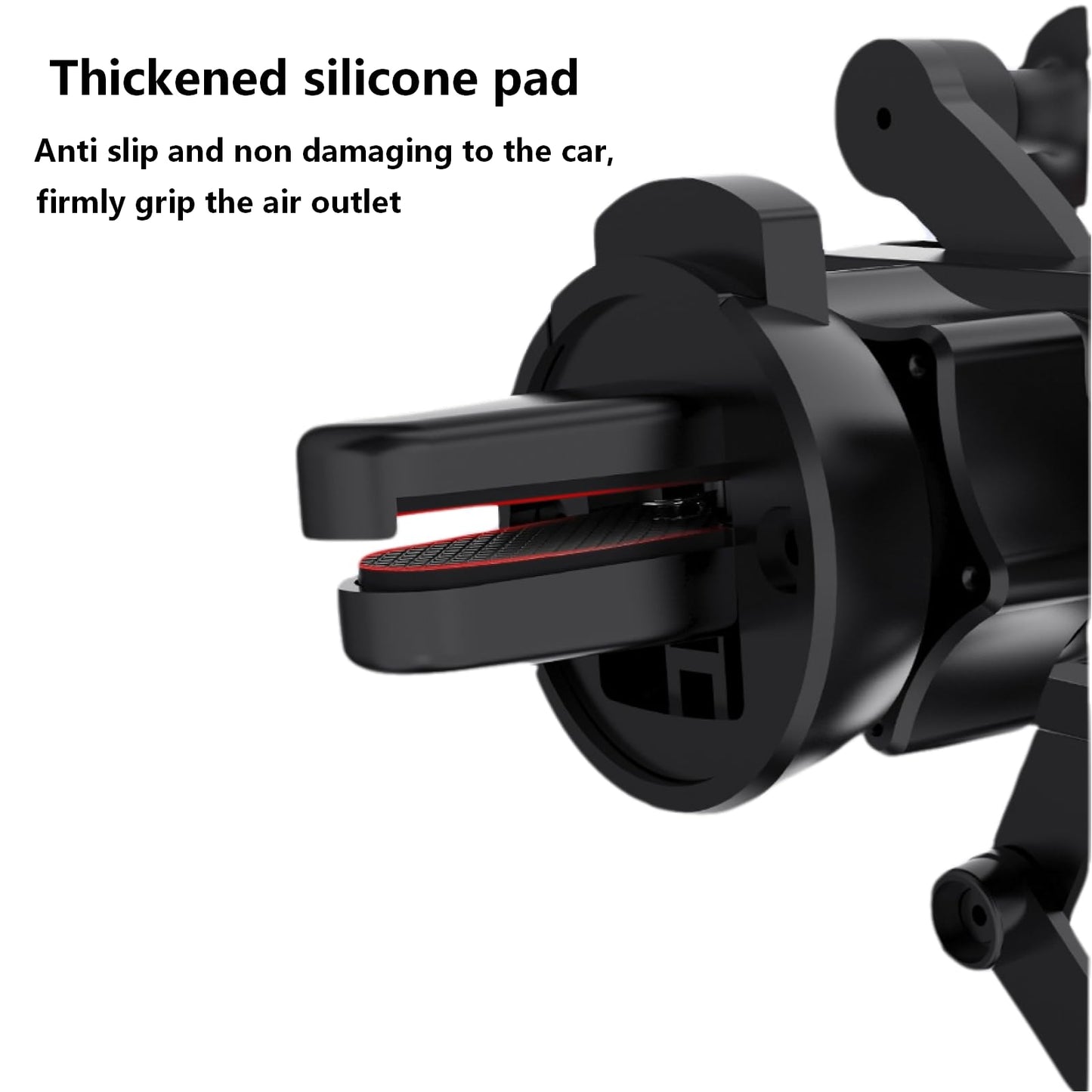 LXQTAO Car Phone Holder - Silver Tone Telescoping Phone Stand for Car Vent, Gravity-Based Mini Cartoon Car Phone Bracket, Unfolding Car Phone Mount