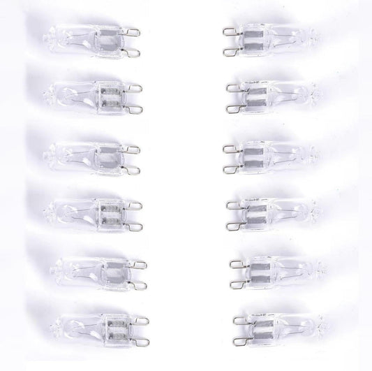 WOLTHID Halogen Bulbs G9 Clear Dimmable T4 120V 60 Watt 20W 40W G9 120 Volt Halogen Light Bulb for Chandelier Ceiling Lights Wall Light 10PCS 20W