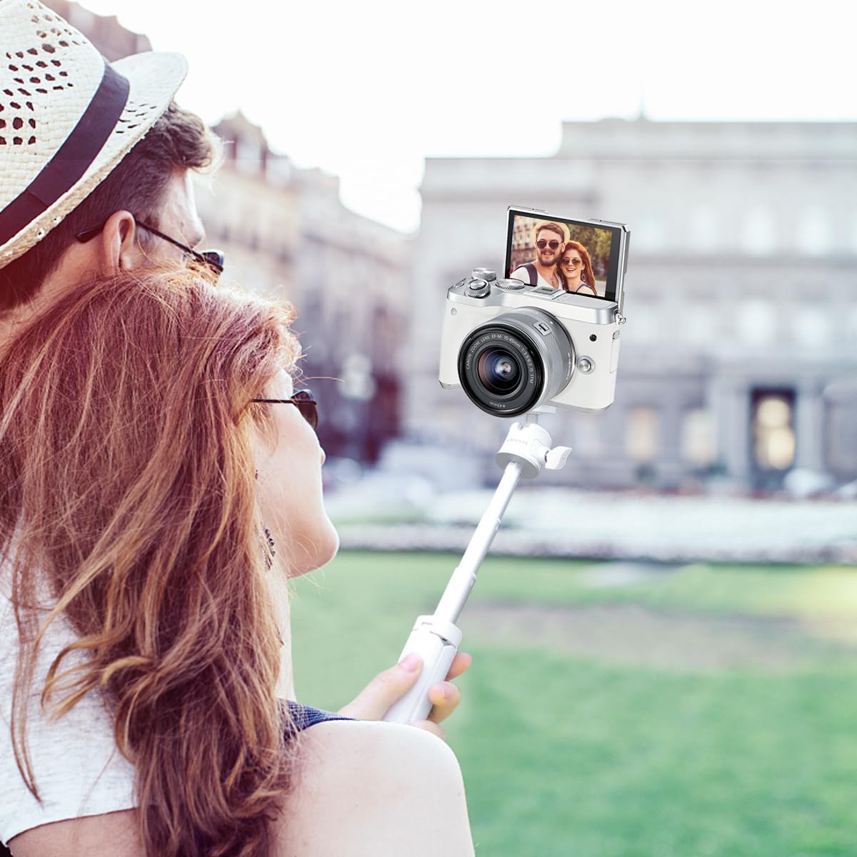 MT-08 White Mini Tripod for Camera, 1/4" Screw Universal Portable Camera Tripod Compatible with DJI OSMO Pocket 3/OSMO 360/Insta360