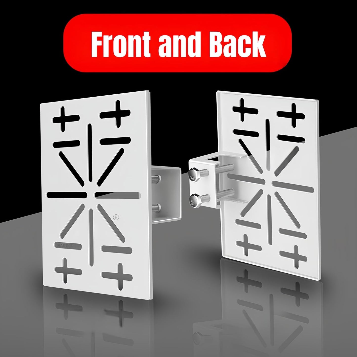 BeElion Tool-Free Security Camera Mount Bracket - Adjustable Thickness (0-3cm) for Glass/Wood Doors, Universal Plate for CCTV, IP Cameras, No Drilling