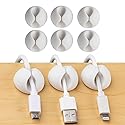 Convenient Cable Clips - Sticky, Compact Cable Holders for Cord Organization - Cord Keepers with 3M Strong Adhesive Backing for Organizing Power