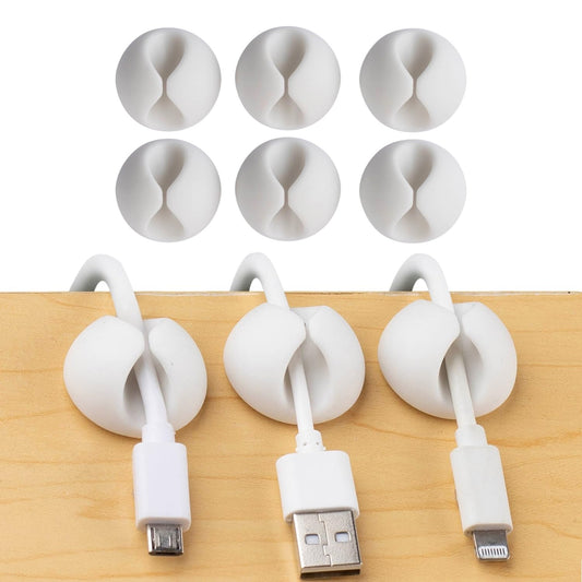 Convenient Cable Clips - Sticky, Compact Cable Holders for Cord Organization - Cord Keepers with 3M Strong Adhesive Backing for Organizing Power