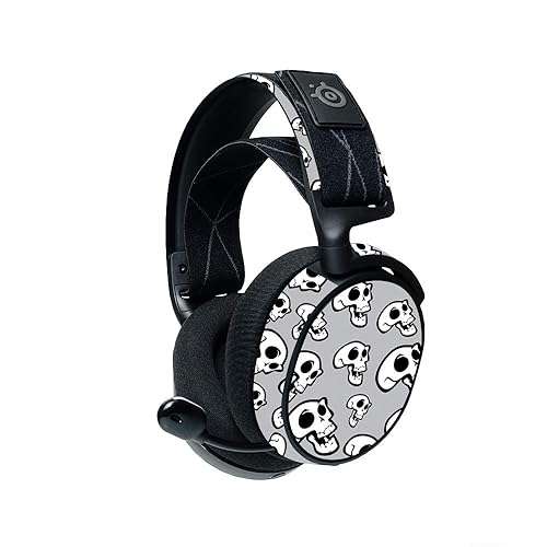 MightySkins Compatible with Steelseries Arctis 7 Gaming Headset (2019) - Laughing Skulls | Protective, Durable, and Unique Vinyl Decal| Easy to Apply