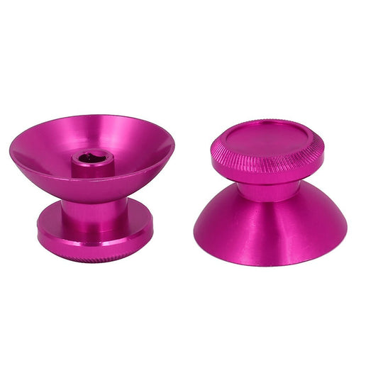 OSTENT 2 x Metal Analog Joystick Thumbstick Cap Cover for PS4 Xbox One Controller - Color Rose Red