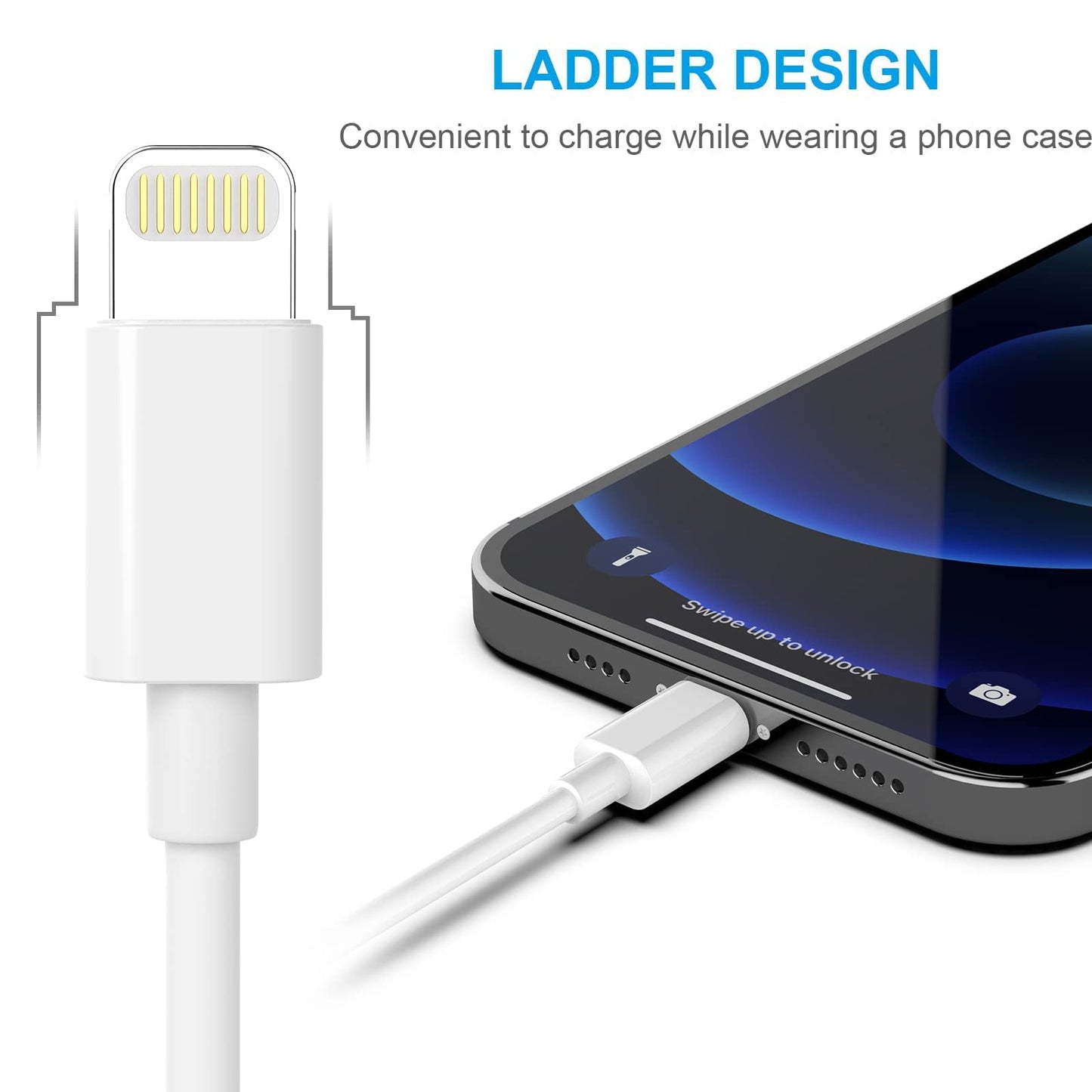 AZMOGDT Apple MFi Certified iPhone Charger 5pack [6/6/6/10/10FT] Long Lightning Cable Fast Charging Cord iPhone Charging Cable for iPhone 14/14…
