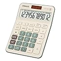 Desktop Calculator Large LCD Display 12 Digit Number Big Button Tax Financial Accounting Calculator, Battery and Solar Powered, for Desk Office Home