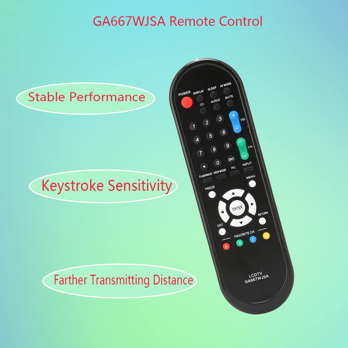 GHUST GA667WJSA Remote Control Replacement for Sharp TV LC-70LE600U LC-C3234U LC-C3237U LC-C3237UT LC-C4067U LC-C4067UN LC-C4655U LC-C46700UN