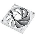 TRYX ROTA PRO 120 White 120mm Case Fan 4-Pin PWM LCP Material FDB Case Fan 2250RPM with 81.32CFM Airflow High-Performance Quiet PC Fan