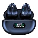 Taanimo Wireless Clip Earbuds with Earhooks Mini Bone Conduction Headphones Waterproof Bluetooth 5.3 Open Ear Earbuds Cycling Earpiece Noise Canceling