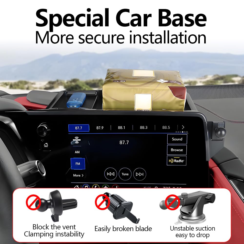 Car Phone Holder Center Console Organizer for Chevrolet Chevy Corvette 2020-2026 C8 Accessories Navigation Screen Bracket Interior Decoration Mobile