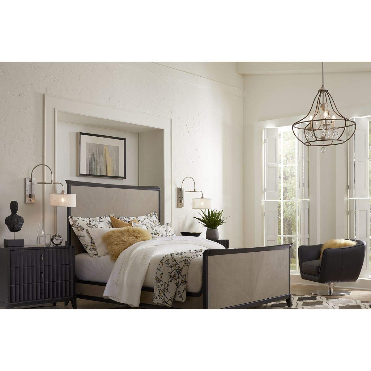 Progress Lighting Kempsey Collection One-Light Swing Arm Wall Bracket, Nickel, 19-3/4" x 12"