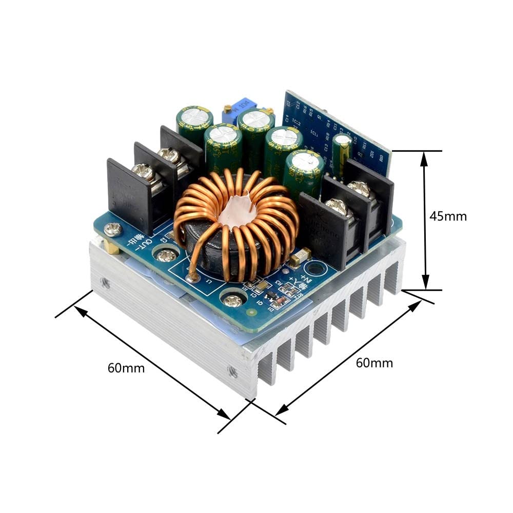 DONGKER SZ-BK0612 Step Down Module,DC-DC 10.5V-60V to 0-45V Buck Power Supply Module 400W Electronic Voltage Stabilizer