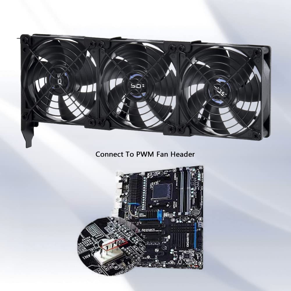SCCCF Graphics Card Cooler with Dual 90mm & 92mm PWM Fans - PCI Slot Mountable VGA/GPU Cooling System, High Airflow Quiet Cooling