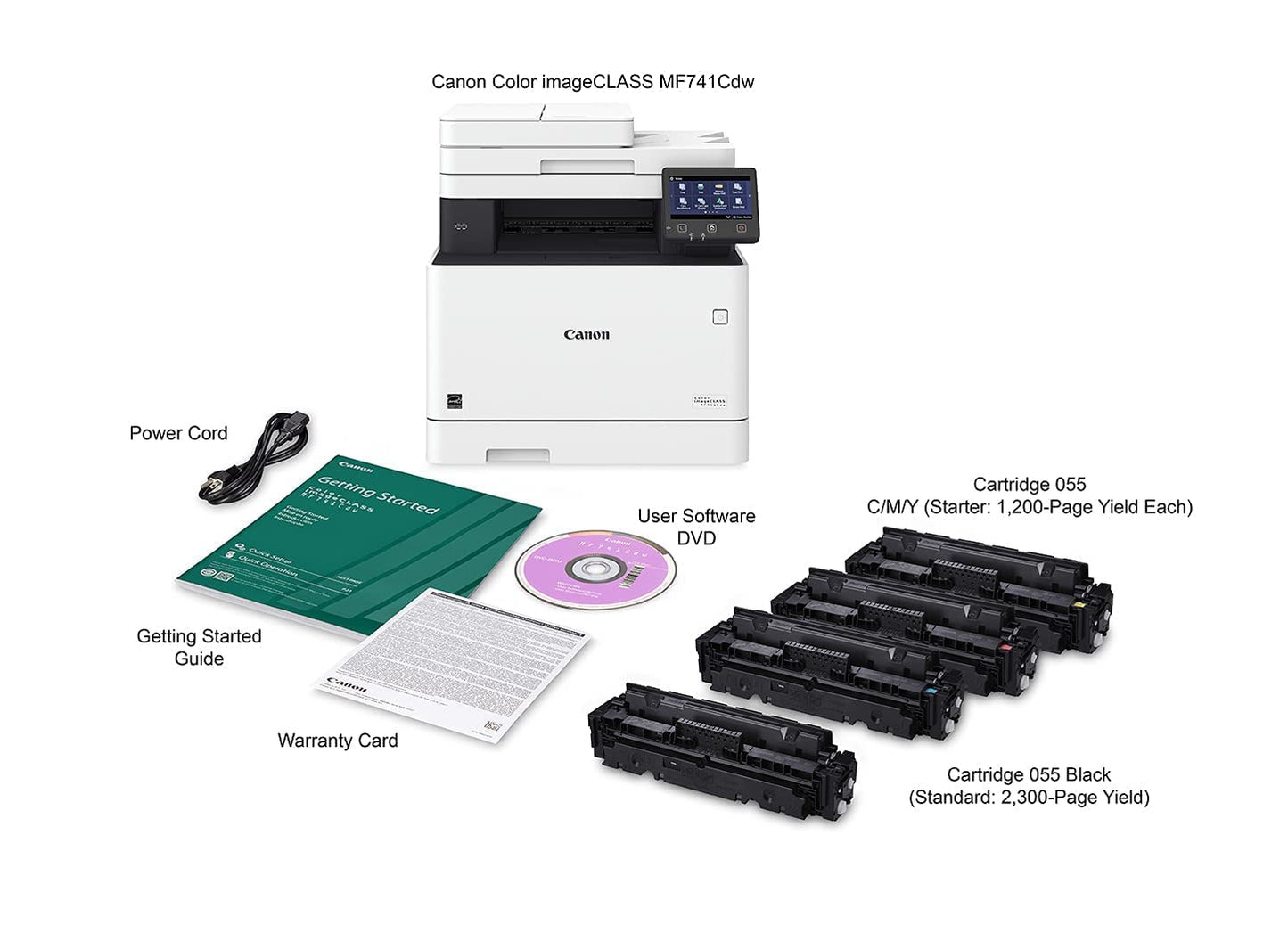 CANON imageCLASS Series Wireless Color All-in-One Laser Printer, Multifunction, Up to 28 ISO ppm, Mobile-Ready, Duplex Laser Printer, 30 Bonus Ink