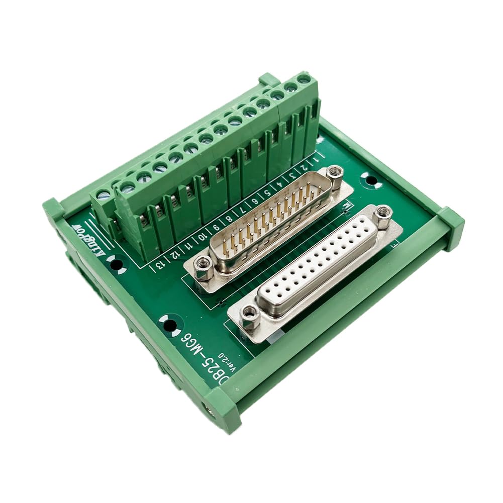 Molence DB15 Solderless Male Female Header Breakout Connector, RS232 D-SUB Serial to 15-pin Port Terminal Adapter Connector Breakout Board