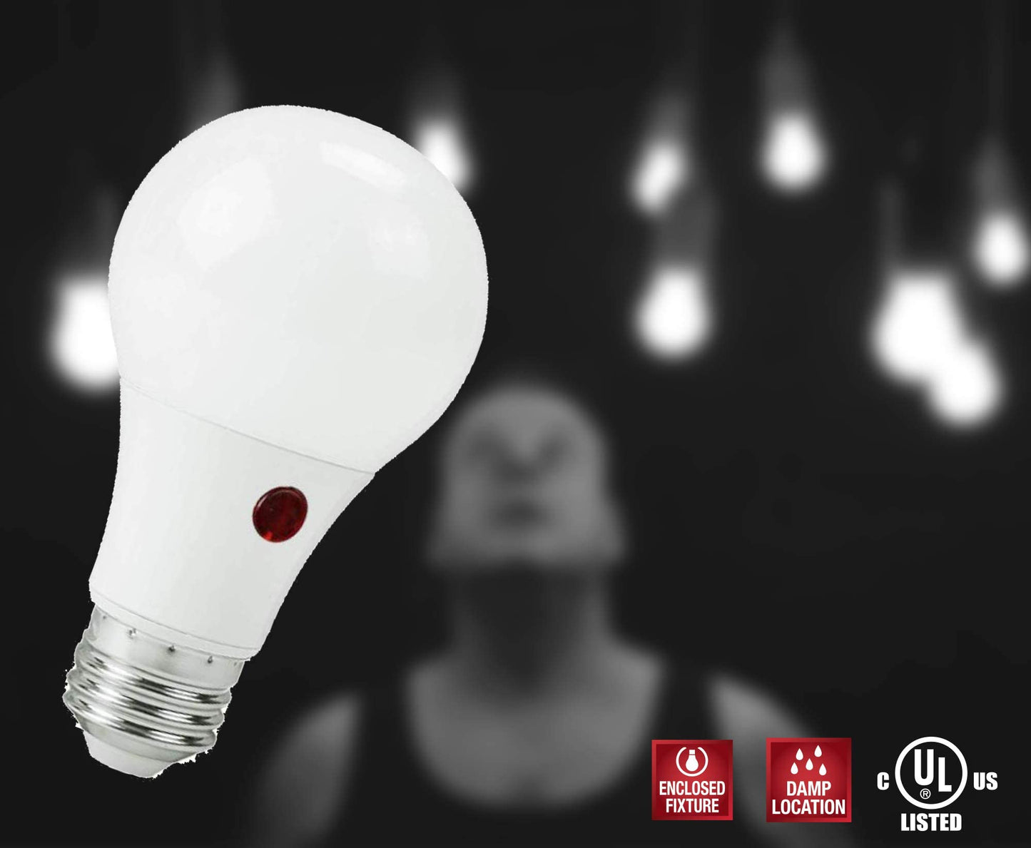 Ciata LED Dusk-to-Dawn Lamp A19 Frosted Light Bulb: 800-Lumen, 2700-Kelvin, 9-Watt (60-Watt Equivalent), E26 Medium Screw Base, Soft White (6 Pack)