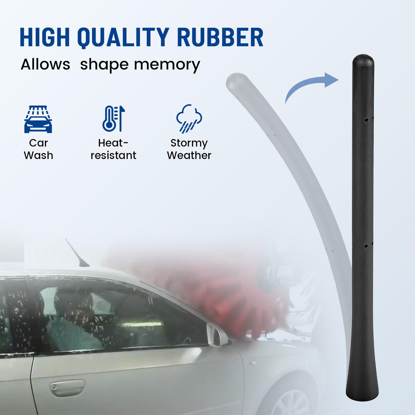Anina 7" Car Antenna Mast for Honda CVR Accord Fit Civic Element (2002-2019) Replacement Car Radio Antenna Durable Flexible Rubber