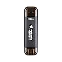 Transcend ESD310 128GB External SSD, Up to 1,050MB/s, Dual USB Flash Drive for iPhone/iPad/Mac/Windows, Android/Tablet/PC, USB 3.2 Gen 2 Thumb Drive
