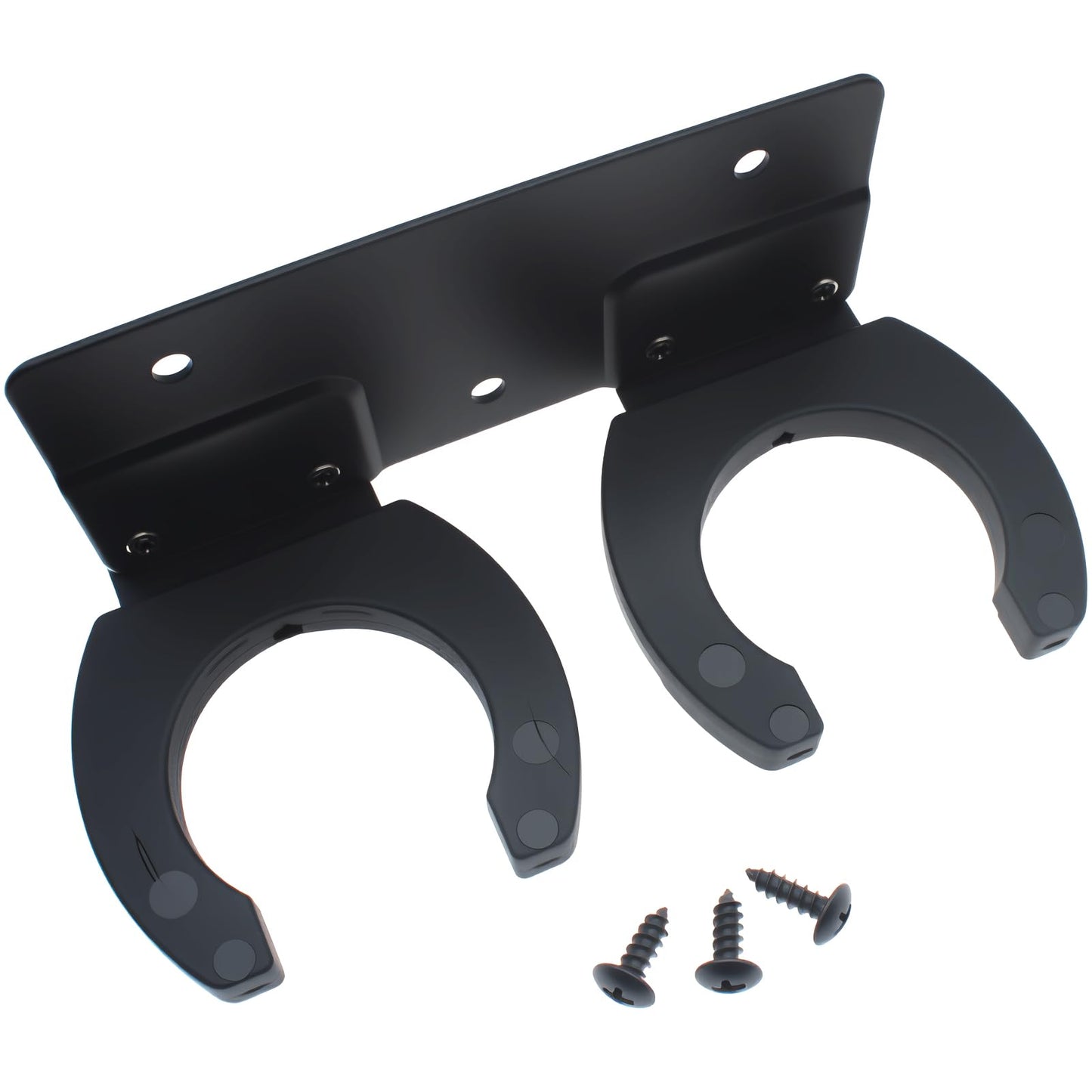 SYCZIOHU Black Microphone Double Hook Stand Holder with Screw for KTV and Home