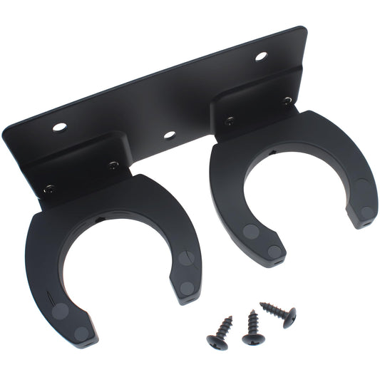 SYCZIOHU Black Microphone Double Hook Stand Holder with Screw for KTV and Home