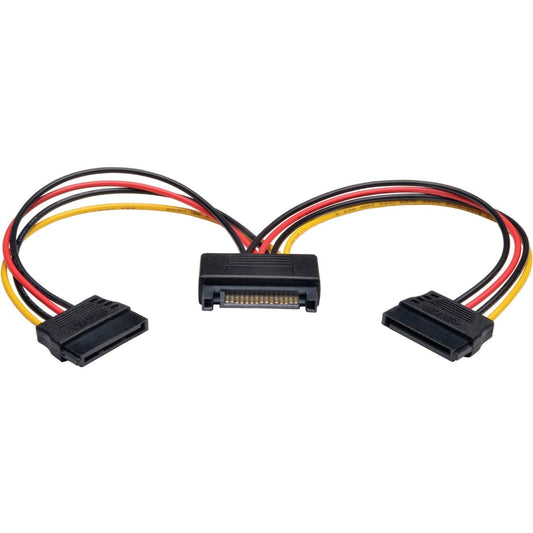TRIPP LITE 15-Pin Serial ATA SATA Power Y Splitter Cable Adapter M/F 6-Inch (P947-06N-2P15)