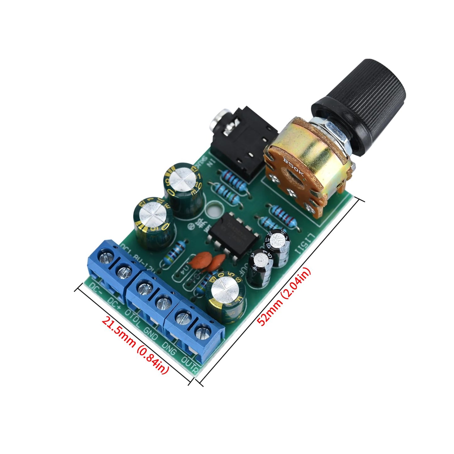 2pcs TDA2822M DC 1.8-12V 2.0 Channel Stereo Amplifier Mini AUX Audio Amplifier Board Module Amplifier Board