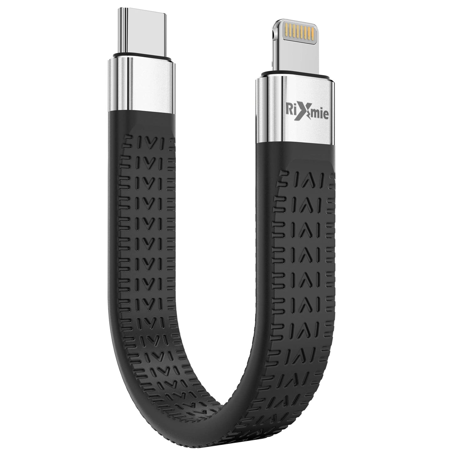 Rixmie Short USB C to Lightning Cable, [MFi Certified-13.5cm] 30W Fast Charging for 14 Pro/14/13/13 Pro/12 Pro Max/12/11/11 Pro/X/XS, AirPods, iPad…