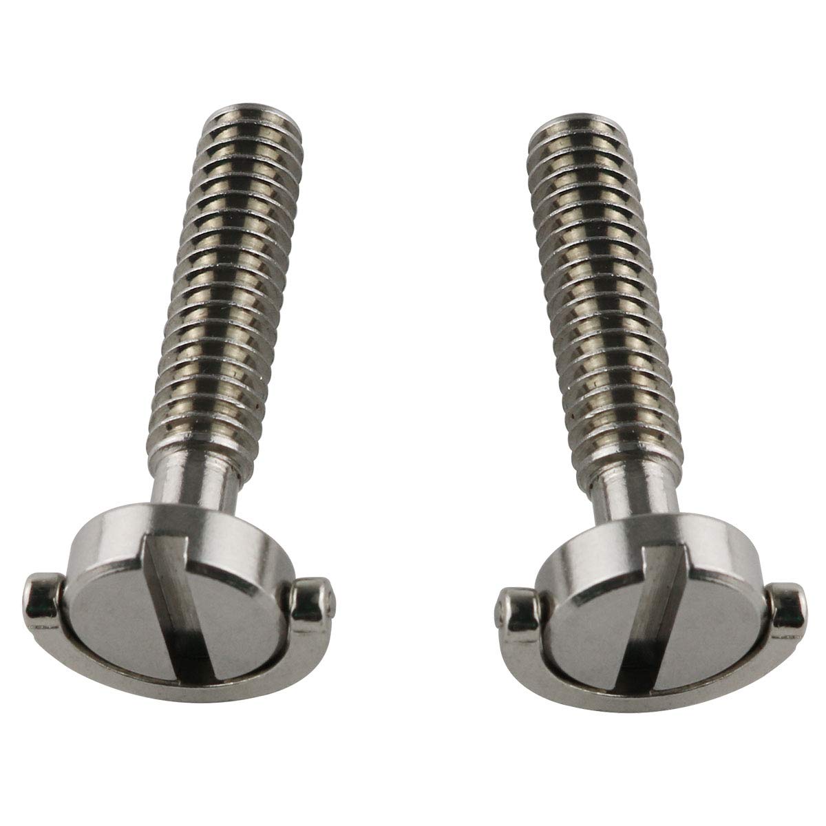 E-outstanding D Ring Hinged Screw 2PCS 1/4-20 Thread D-Ring Stainless Steel Camera Fixing Screws for Camera Tripod Monopod QR Plate 30mm Length